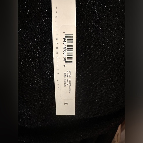 REVOLVE BRAND Susana Monaco Black Metallic Shimmer Jumpsuit - Picture 8 of 8